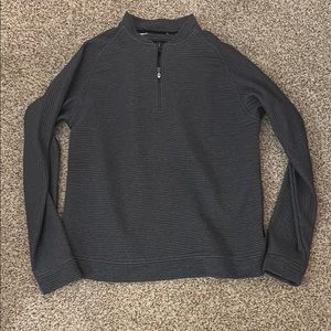 Men's Gray Half-Zip Sweater